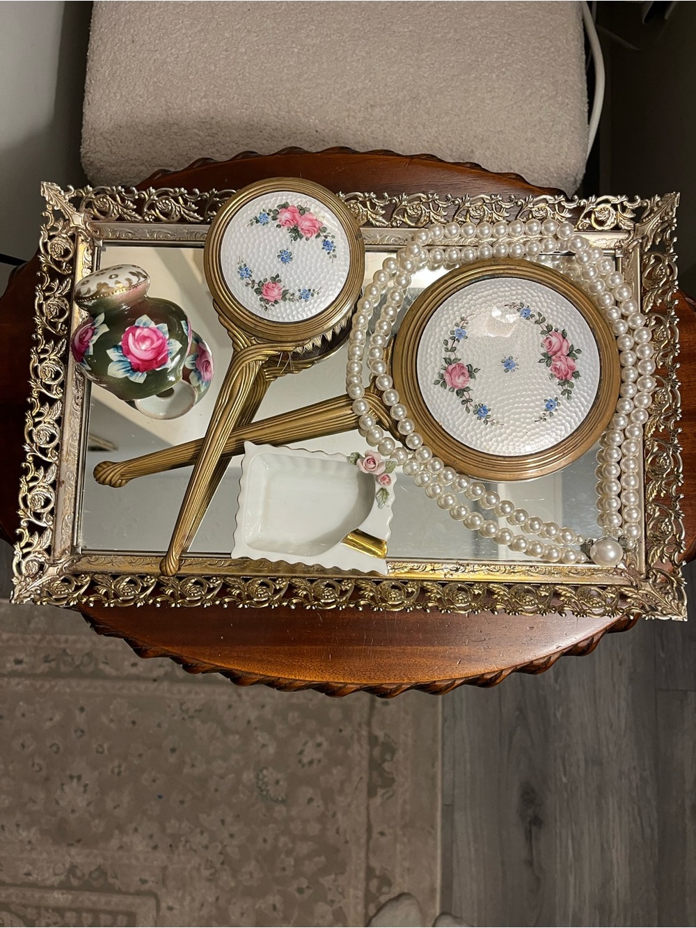 Vintage Guilloché Vanity Vignette
